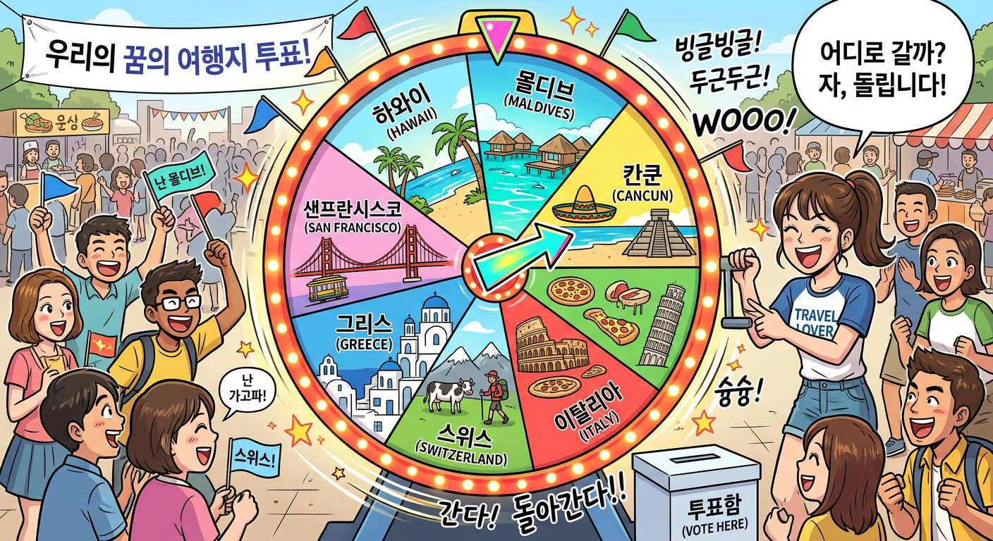신혼여행지 투표